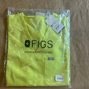 NWT neon scrub top